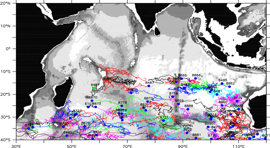 Indian Ocean station map